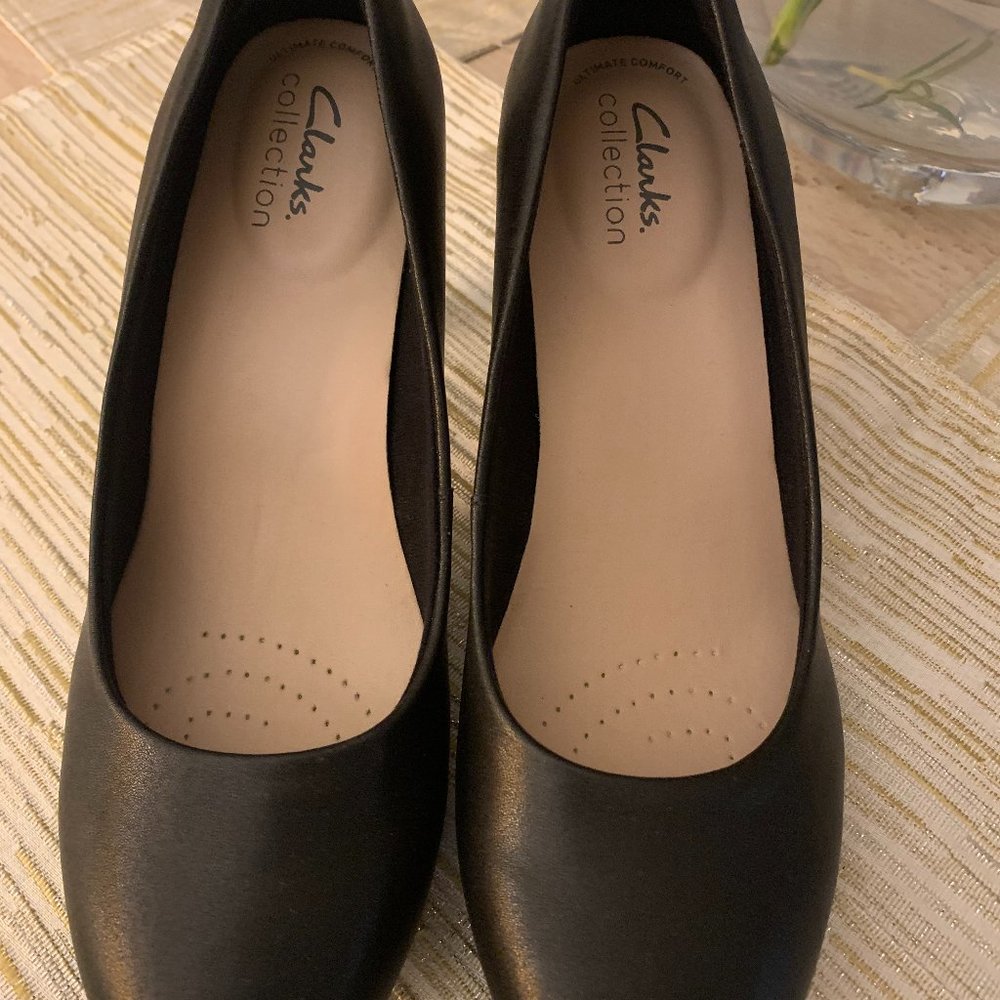 Clarks Womens Ambyr Joy Stiletto Black Heel Pumps